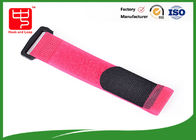 100 * 20mm Durable Straps , Pink Color Velco Cable Ties